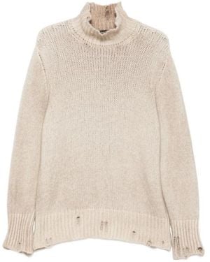 Avant Toi Long-Sleeved Turtleneck Jumper - Natural