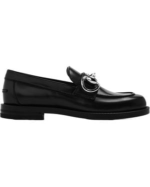 Gucci Smooth Leather Loafer Decorated - Black