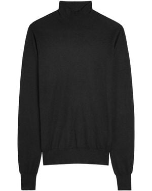JOSEPH Sheer Knit Top - Black