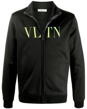 Valentino Vltn Zipped Bomber Jacket - Black