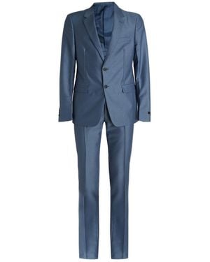 Prada Single-Breasted Long-Sleeved Suit - Blue