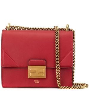 Fendi Small Kan U Shoulder Bag - Red