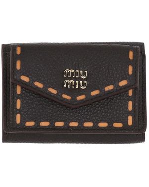 Miu Miu Flip Wallet - Black