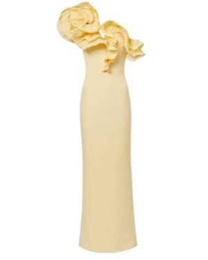 Rebecca Vallance Lulu One-Shoulder Crepe Maxi Dress - Metallic