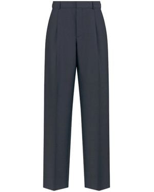 Dior Homme High Waist Straight Leg Pants - Blue