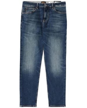 BOSS Boss Logo Patch Faded Jeans - Blue