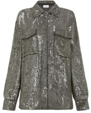 P.A.R.O.S.H. Sequin-Embellished Shirt - Grey