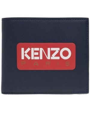 KENZO Paris Leather Wallet - Blue
