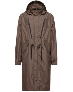Moncler Aliso Hooded Rain Coat - Brown