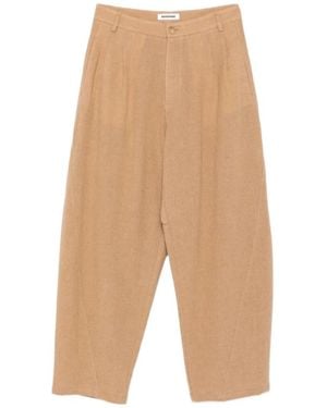 DARKPARK Pleated Wool Pants - Natural