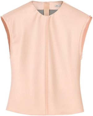 Ami Paris Raw-Edge Sleeveless Top - Pink