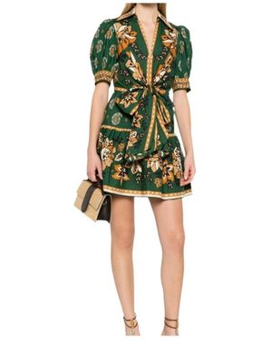 FARM Rio Ayla Bow Floral Mini Dress - Green