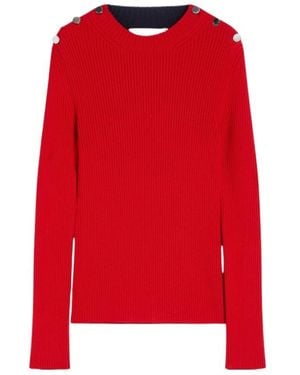 Sportmax Button-Down Slim-Fit Jumper - Red
