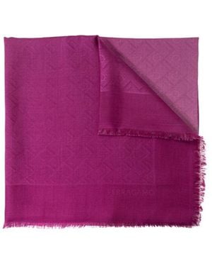 Ferragamo Letter Scarf - Purple