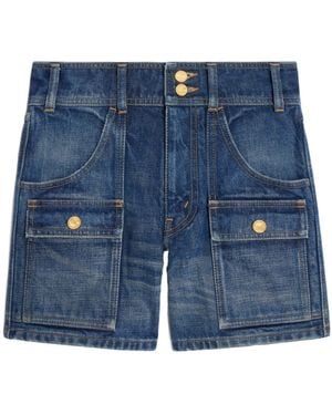 関税込 CELINE |MINI SHORTS 2Z530136K.38AW CELINE MINI SHORTS IN VELVET JERSEY - | CELINE