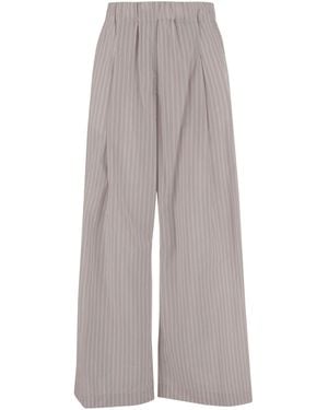 Dries Van Noten Striped Casual Trousers - Grey