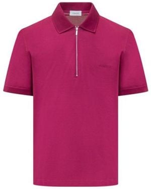 Ferragamo Ferragamo Logo Embroidered Polo Shirt - Pink