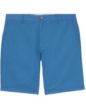 Burberry Logo-Appliqué Chino Shorts - Blue