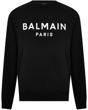 Balmain Logo Crew Sweater - Black