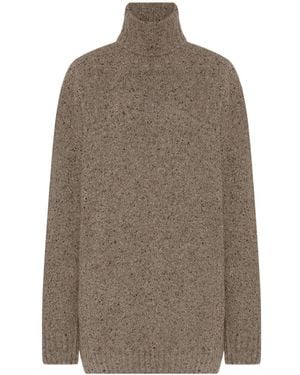 The Row Mirai Turtleneck Jumper - Brown