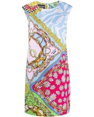 Moschino Fantasy Printed Straight Dress - White