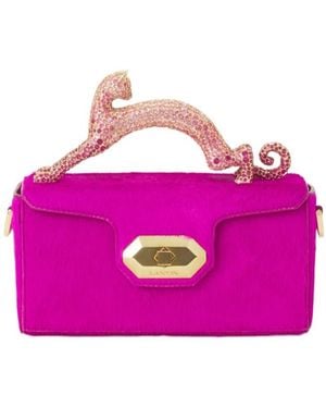 Lanvin Pencil Cat Nano Clutch Bag - Pink