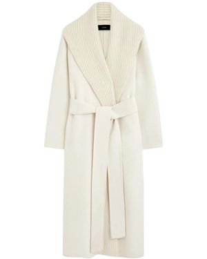 JOSEPH Rica Double Face Cashmere Coat - White