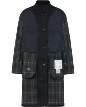 Maison Margiela Straight Hem Buttoned Coat - Blue