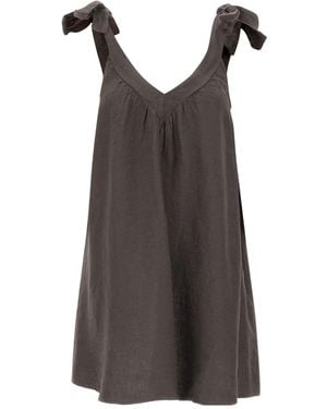 Kaos Bow-Detail Dress - Brown