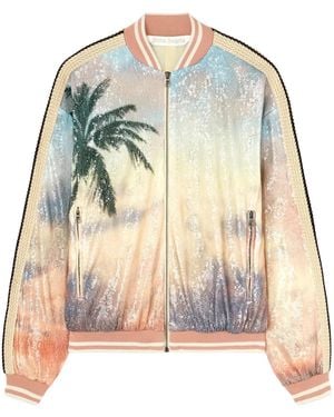 Palm Angels Sunrise Palm Bomber Jacket - Multicolor