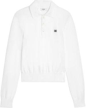Celine Polo Sweater - White