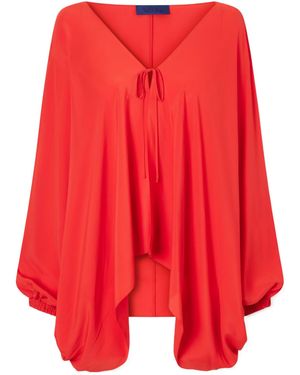 Sharon Wauchob Cul Silk-Satin Jacket - Red