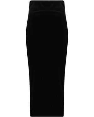 Alberta Ferretti Drapey Skirt - Black