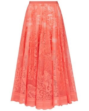 Dior Christian Iviera Flared Midi Skirt