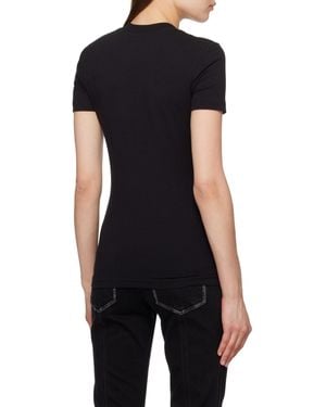 Versace Jeans Couture Couture Logo Embellished Crewneck T-Shirt - Black