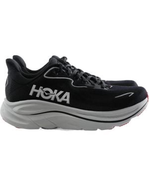 Hoka One One Clifton 10 Lace-Up Sneakers - Black