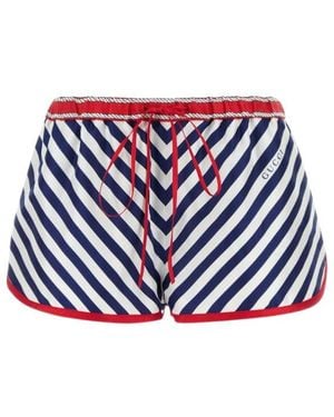 Gucci Striped Drawstring Shorts - Blue