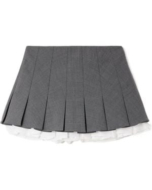 ShuShu/Tong Layered Pleated Skirt - Grey