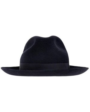 Giorgio Armani Grosgrain-Trim Hat - Blue