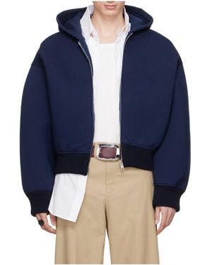Jean Paul Gaultier Knitted Hoodie - Blue