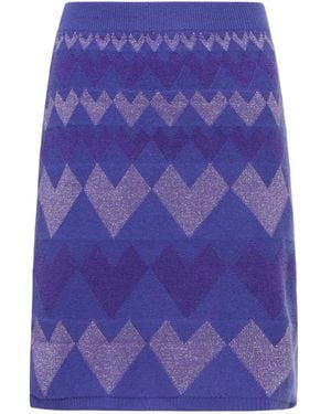 Diane von Furstenberg Ariella Jacquard Wool-Blend Miniskirt - Purple