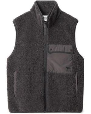 Maison Kitsuné Fleece Sleeveless Jacket - Black