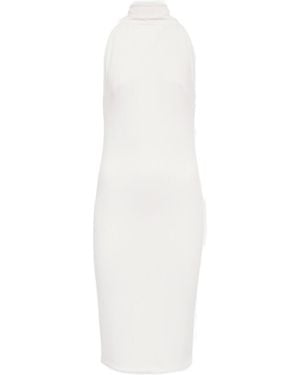 Alexandre Vauthier Mock-Neck Jersey Minidress - White