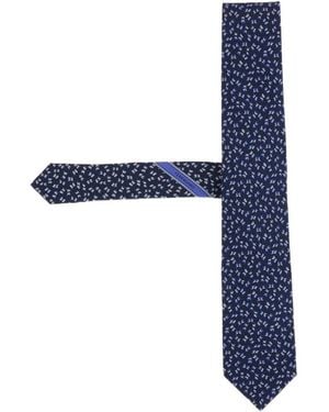 Ferragamo Pointed Tie - Blue