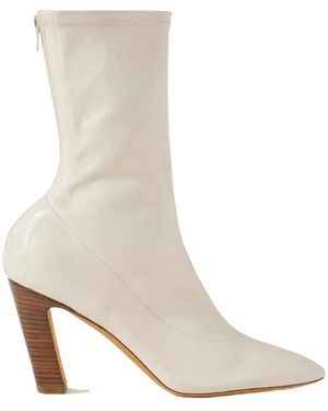 KHAITE Apollo Zipped Boots - White