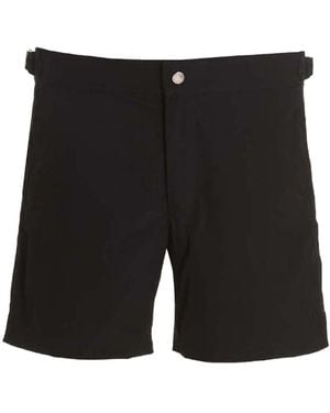 McQueen Logo Swimming Trunks - Black