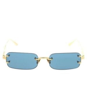Linda Farrow Rectangular Frame Sunglasses - Blue