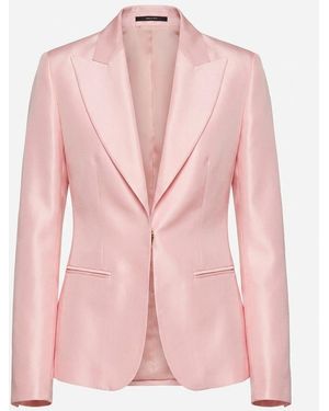 Gucci Faille Collared Jacket - Pink
