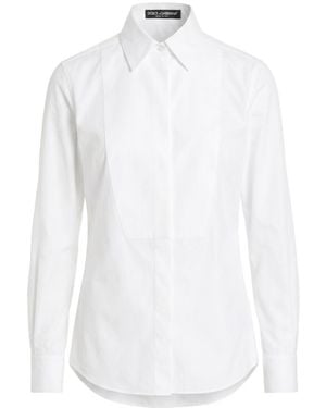 Dolce & Gabbana Collared Long-Sleeved Shirt - White