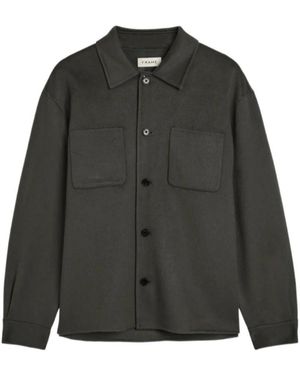 FRAME Chest-Pocket Overshirt - Black